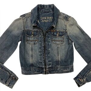 Cropped Denim Jacket Duck Head Jeans